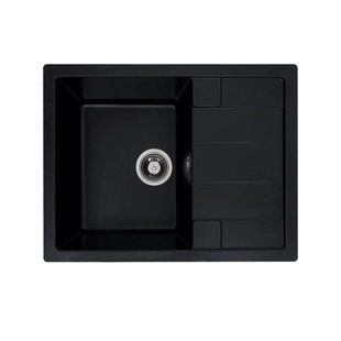 Гранітна мийка для кухні Platinum 6550 INTENSO матова Чорна 6550INTENSO_Black фото