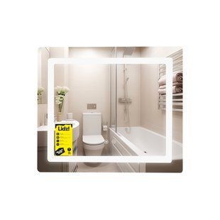 Дзеркало Lidz Kubis (KU2) 700х600 з LED-підсвічуванням Touch, з антизапотіванням, з димером, рег. яскравості LDKU60070049286 LDKU60070049286 фото