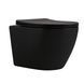 Унітаз підвісний Qtap Robin New Ultra Quiet безобідковий з сидінням Soft-close MATT BLACK QT13332381АSMB QT13332381АSMB фото 1