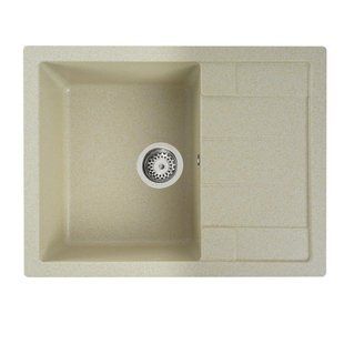 Гранітна мийка для кухні Platinum 6550 INTENSO матова Пісок 6550INTENSO_Sand фото