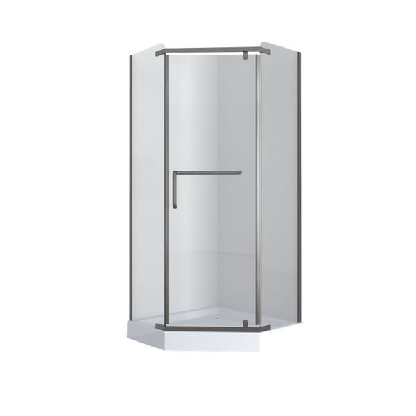 Душова кабіна з низьким піддоном Mixxus LINES SCT01-90x90x198-TR GRAPHITE прозоре скло 6мм (MI6914) MI6914 фото