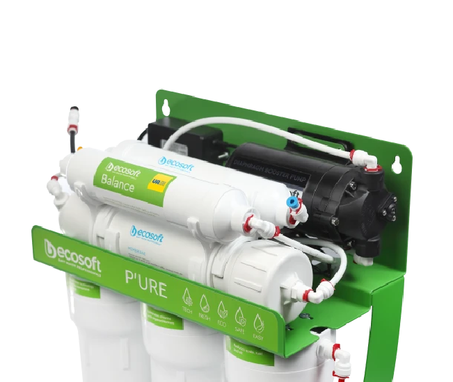 Фільтр зворотного осмосу Ecosoft PURE BALANCE з помпою на станині (MO675MBALPSECO) MO675MBALPSECO фото