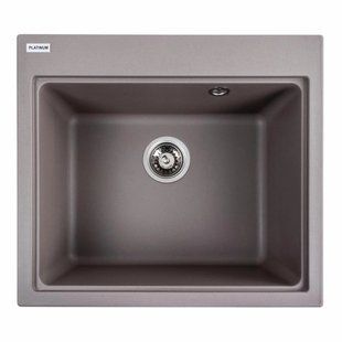 Гранітна мийка для кухні Platinum 5852 VESTA матовий Титан 5852 фото
