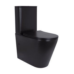 Унітаз підлоговий Qtap Scorpio Ultra Quiet безобідковий з сидінням Soft-close MATT BLACK QT14226088AMB QT14226088AMB фото