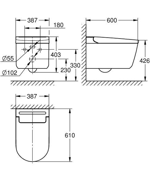 Унітаз-біде Grohe Sensia Pro настінний (36508SH0) 36508SH0 фото