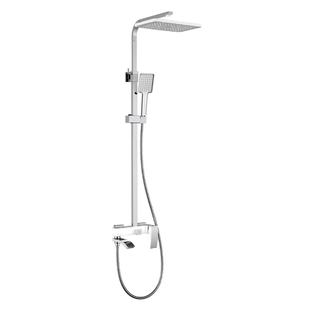 Душова колона KOER KB-56007-04 зі змішувачем, 3 функції (Колір хром+білий) (KR5159) KR5159 фото