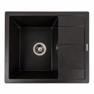 Гранітна мийка для кухні Platinum 5851 ARIA матова Темна скеля 5851 фото